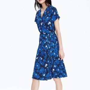 Banana Republic midi wrap dress